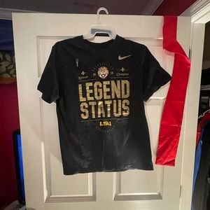 Bundle of LSU graphic Nike & Champion long & short sleeve tees/ Large